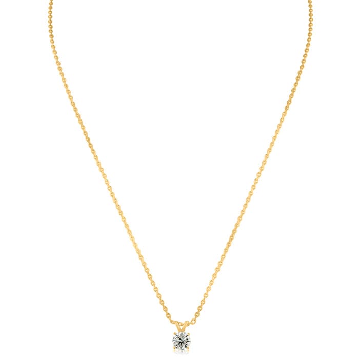 Colorless Natural 3/4 CARAT 14k Yellow Gold Diamond Necklace.  Best Value Anywhere!