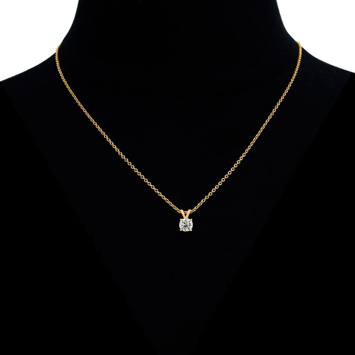 Colorless Natural 3/4 CARAT 14k Yellow Gold Diamond Necklace.  Best Value Anywhere!