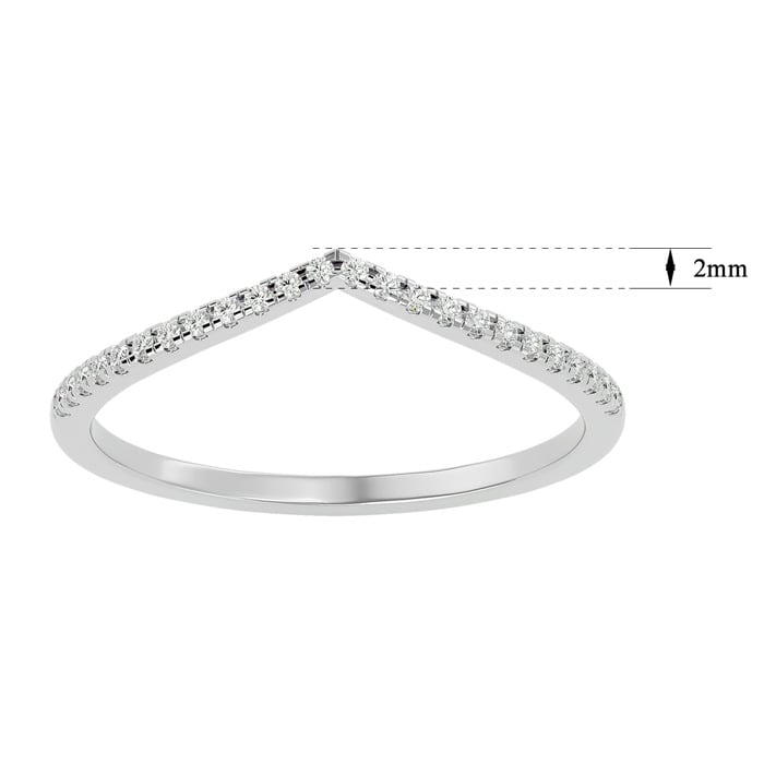 1/8 Carat Diamond Wedding Band In 14 Karat White Gold