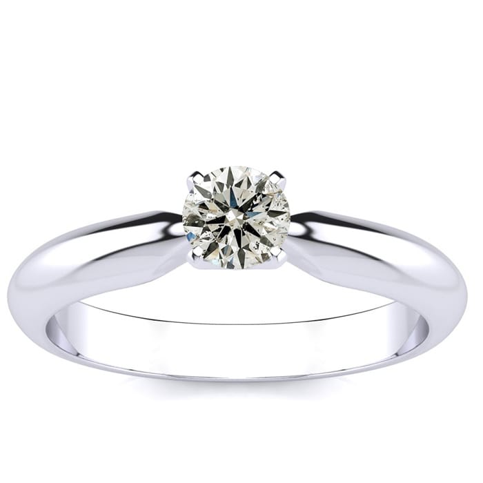 3 Ct VVS1 Round Cut Diamond Engagement Wedding Ring 14k White Gold Over Size J-T