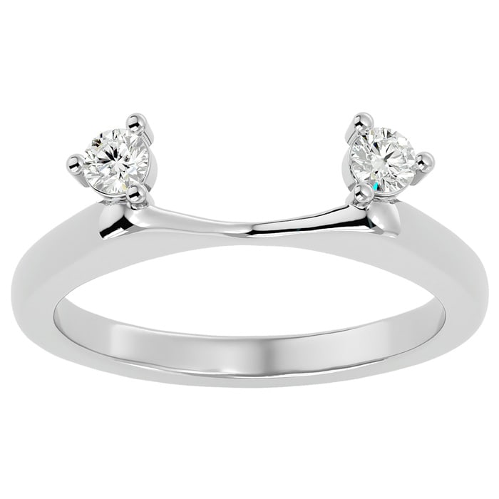1/5 Carat Diamond Ring Enhancer For 1 1/2 Carat Solitaire In 14 Karat White Gold