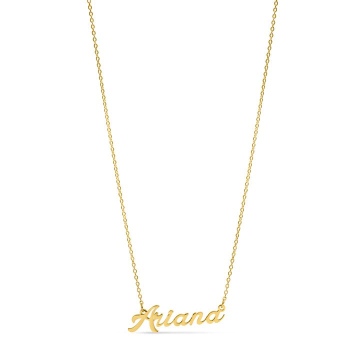 Ariana Nameplate Necklace In Gold