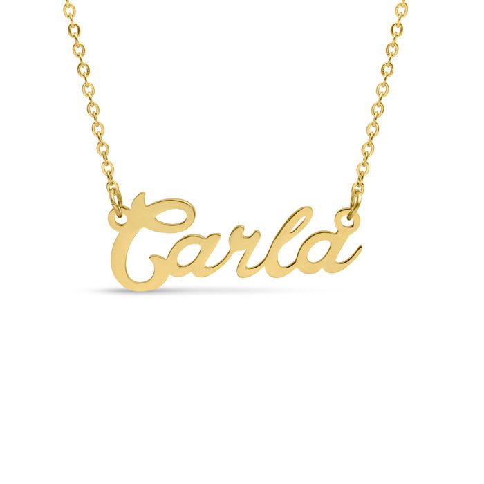 Carla Nameplate Necklace In Gold