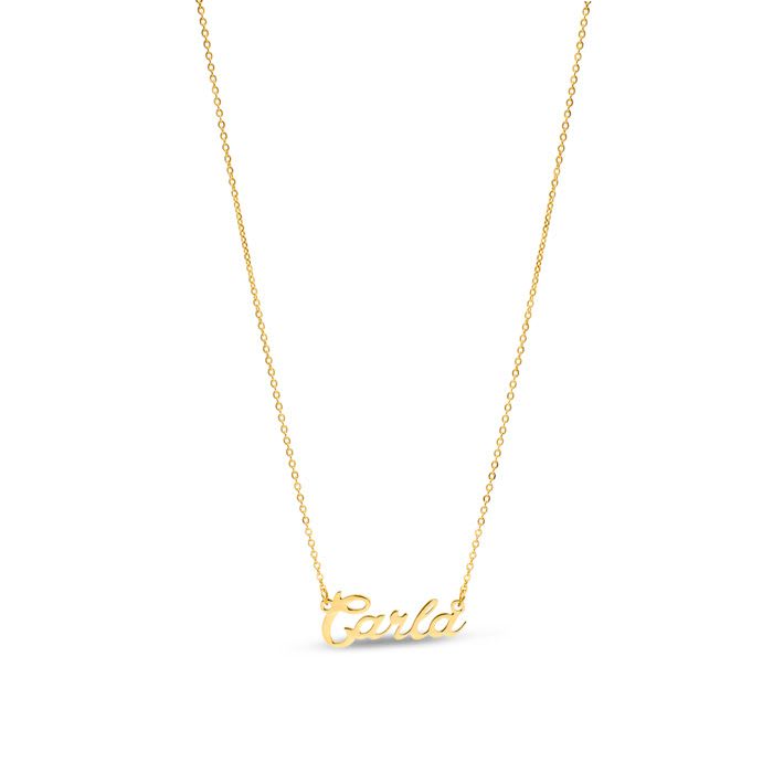 Carla Nameplate Necklace In Gold