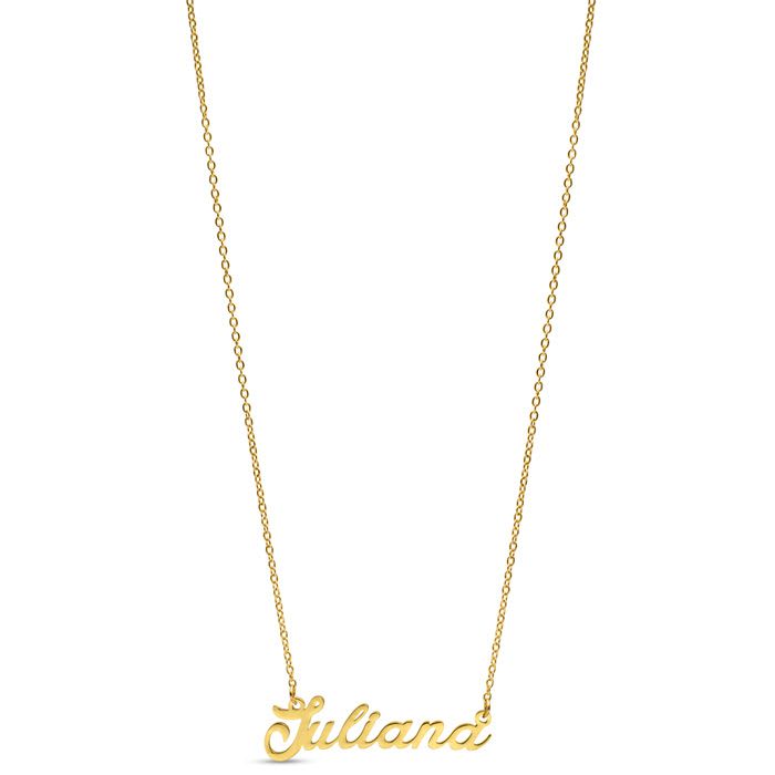 Juliana Nameplate Necklace In Gold