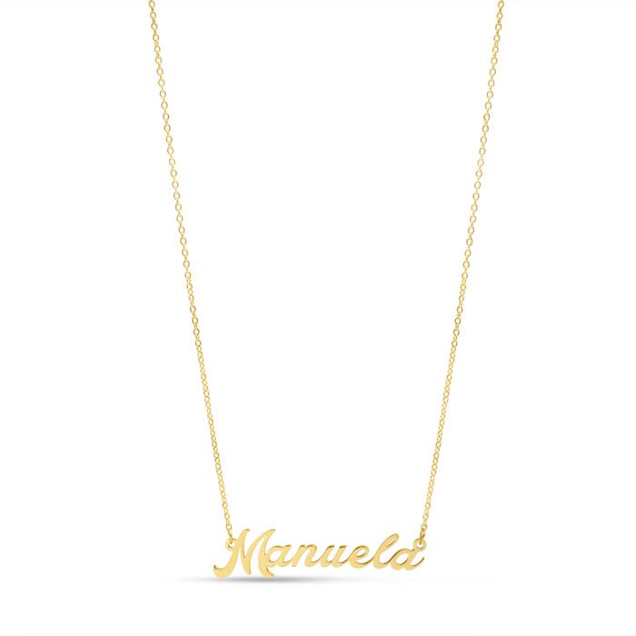 Manuela Nameplate Necklace In Gold