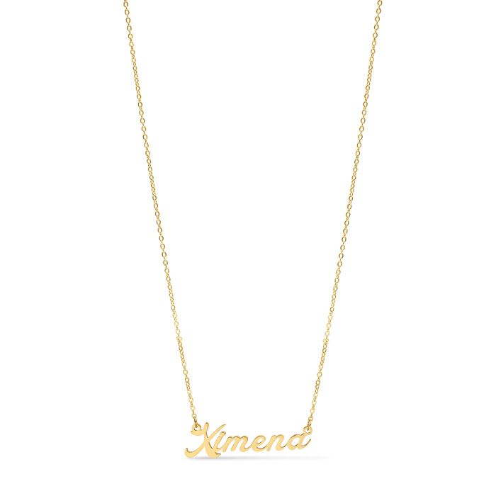 Ximena Nameplate Necklace In Gold