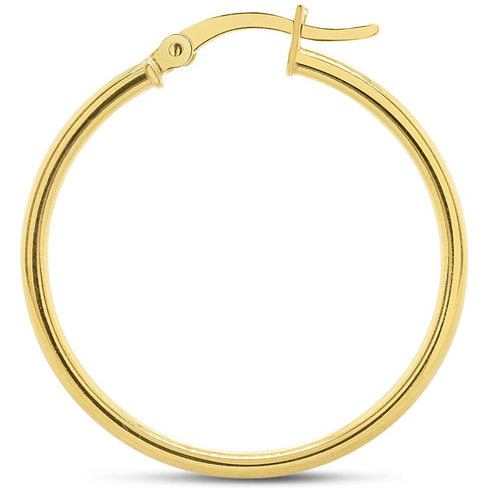 30MM Classic Hoop Earrings In 14 Karat Yellow Gold Over Sterling Silver