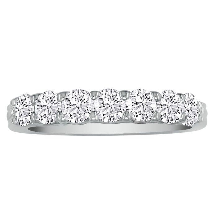 1 Carat Diamond Wedding Band In 14 Karat White Gold