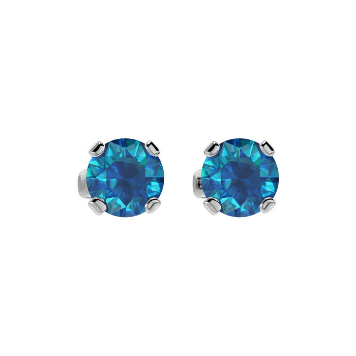 Real blue sale diamond earrings