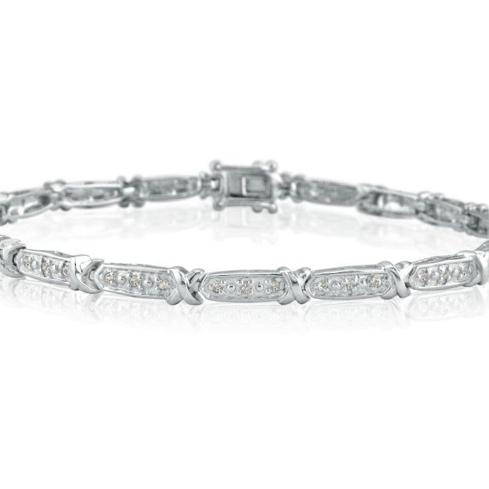 1/4ct Diamond Bracelet Crafted in Sterling Silver