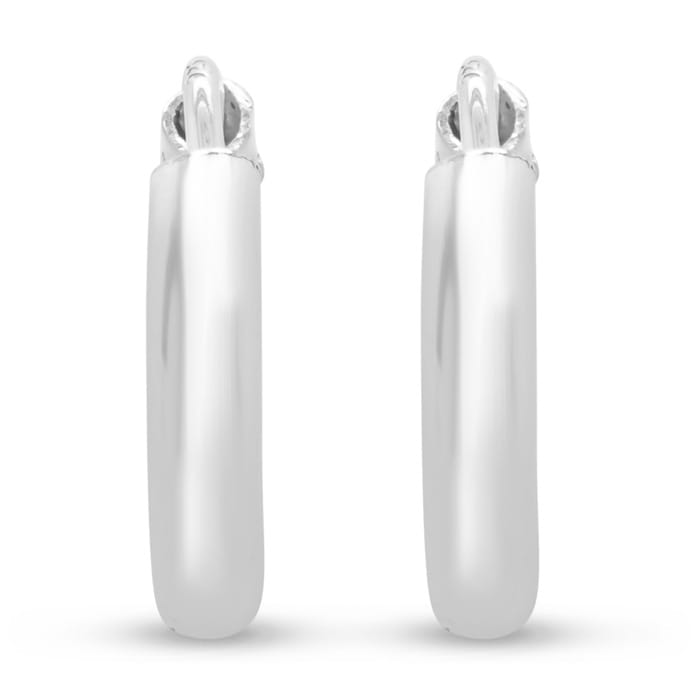 12x2.25MM Endless Hoop Earrings In Sterling Silver