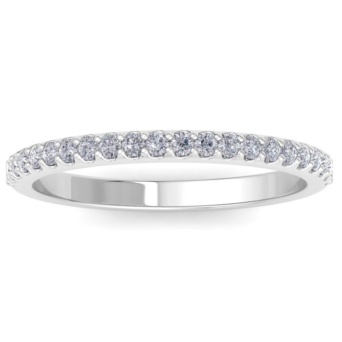 1/3 Carat Diamond Band In 14 Karat White Gold