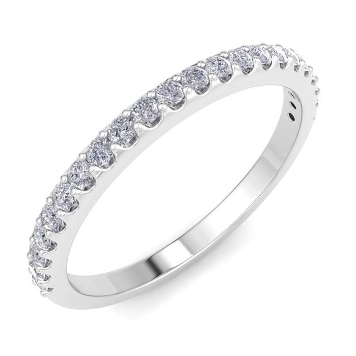 1/3 Carat Diamond Band In 14 Karat White Gold