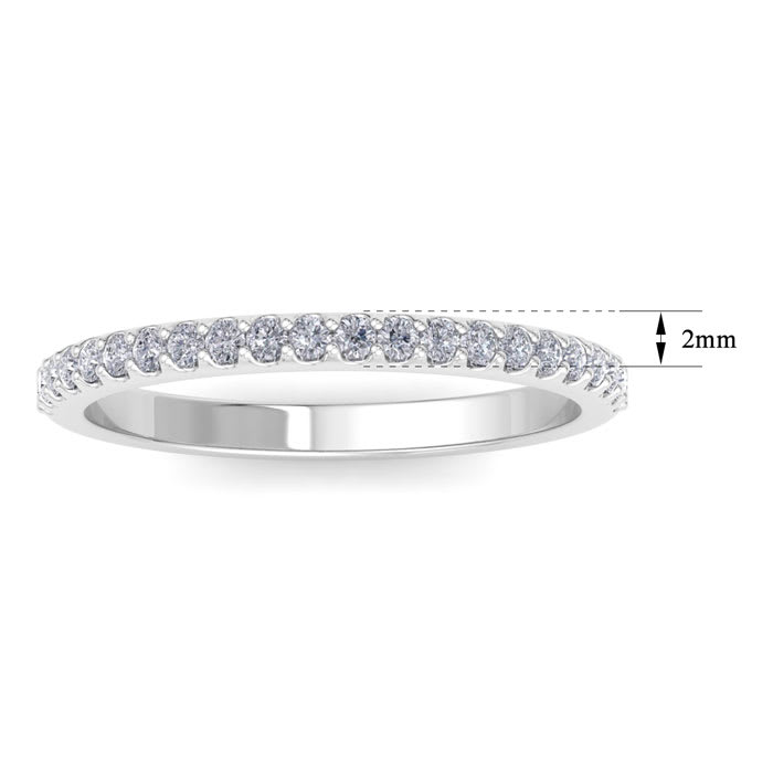 1/3 Carat Diamond Band In 14 Karat White Gold
