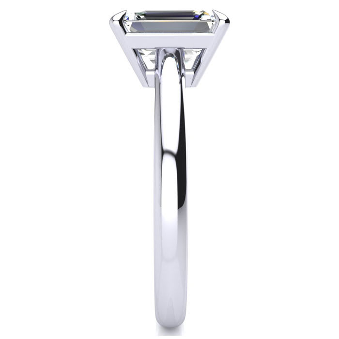 2 Carat GIA Certified Emerald Cut Diamond Solitaire Ring In Platinum