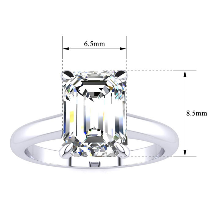2 Carat GIA Certified Emerald Cut Diamond Solitaire Ring In Platinum