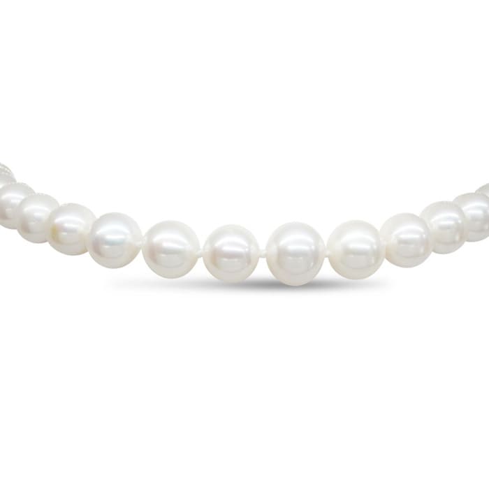 36 inch 10mm AA+ Pearl Necklace With 14K Yellow Gold Clasp
