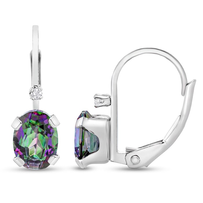90s Fashion Jewelry Rainbow Topaz & Tanzanite Gemstone Silver Pendant Necklace