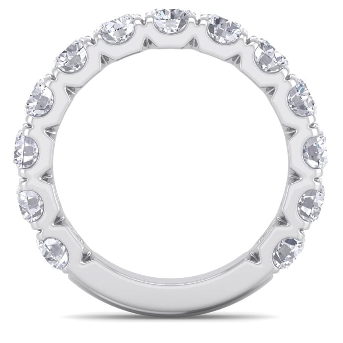 3 1/2 Carat Round Shape Diamond Eternity Band In 14 Karat White Gold