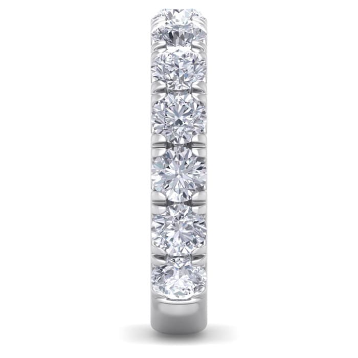 3 1/2 Carat Round Shape Diamond Eternity Band In 14 Karat White Gold