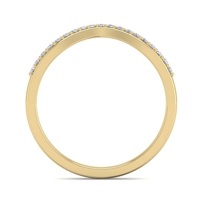 Moissanite Engagement Ring; 1/4 Carat Moissanite Matching Wedding Band Ring in 14 Karat Yellow Gold