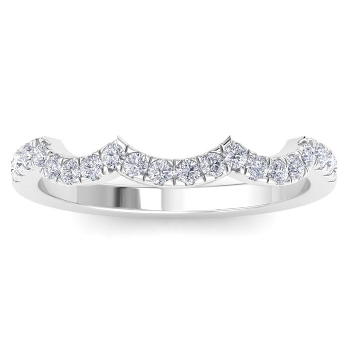 1/3 Carat Diamond Band Ring In 14 Karat White Gold