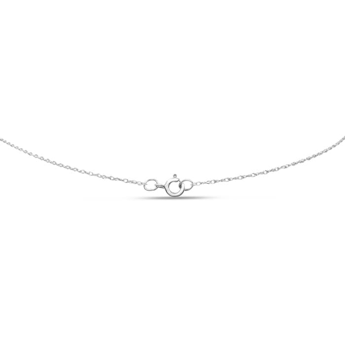 1/4 Carat Diamond Cross Necklace In White Gold, 18 Inches