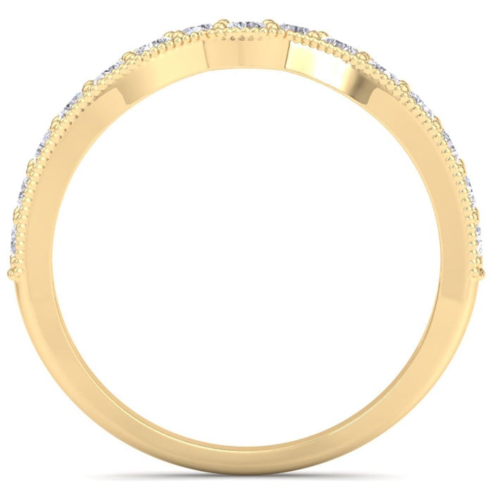 1/2 Carat Diamond Wedding Band Ring in 14 Karat Yellow Gold