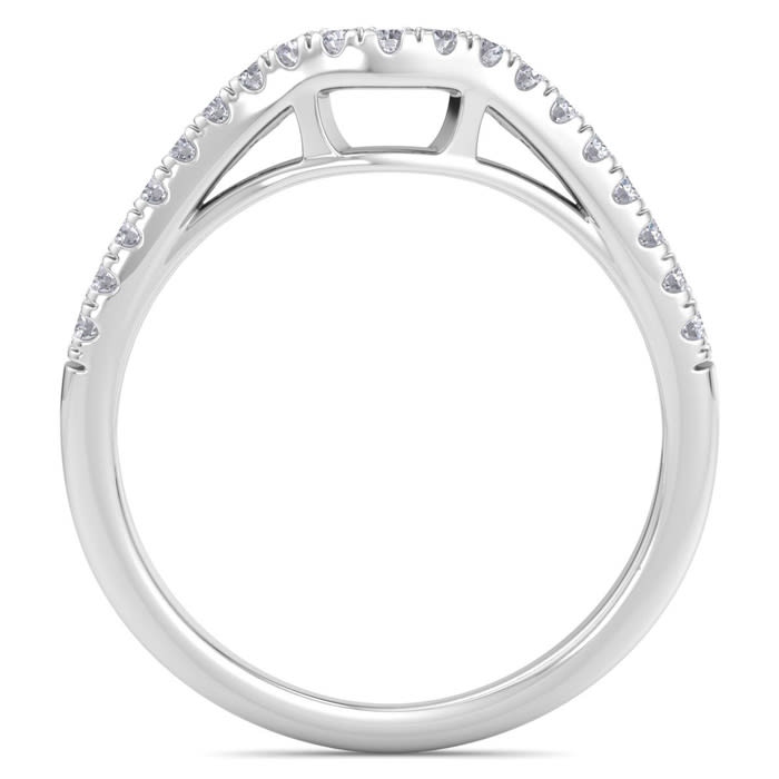 1/5 Carat Diamond Wedding Band In 14 Karat White Gold