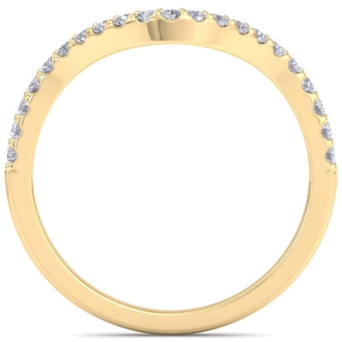 1/3 Carat Fancy Diamond Wedding Band Ring In 14 Karat Yellow Gold
