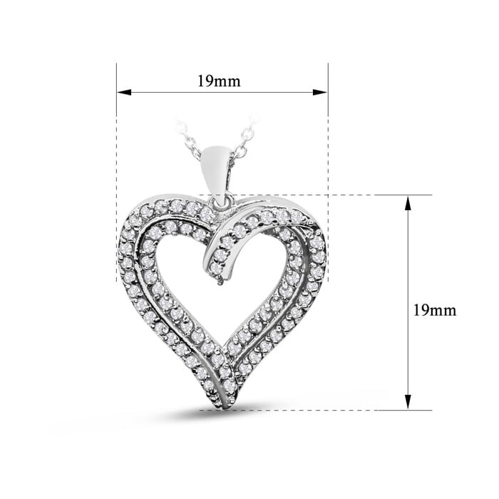 1/6 Carat T.W. Diamond Heart Lock Pendant