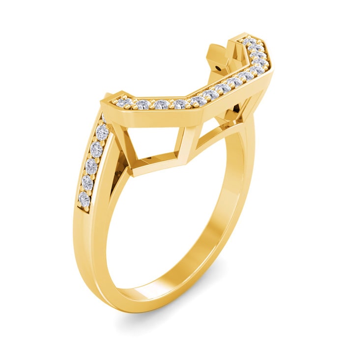 1/5 Carat Matching Diamond Wedding band In 14 Karat Yellow Gold