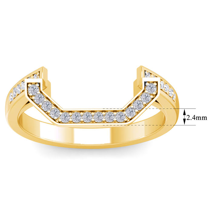 1/5 Carat Matching Diamond Wedding band In 14 Karat Yellow Gold