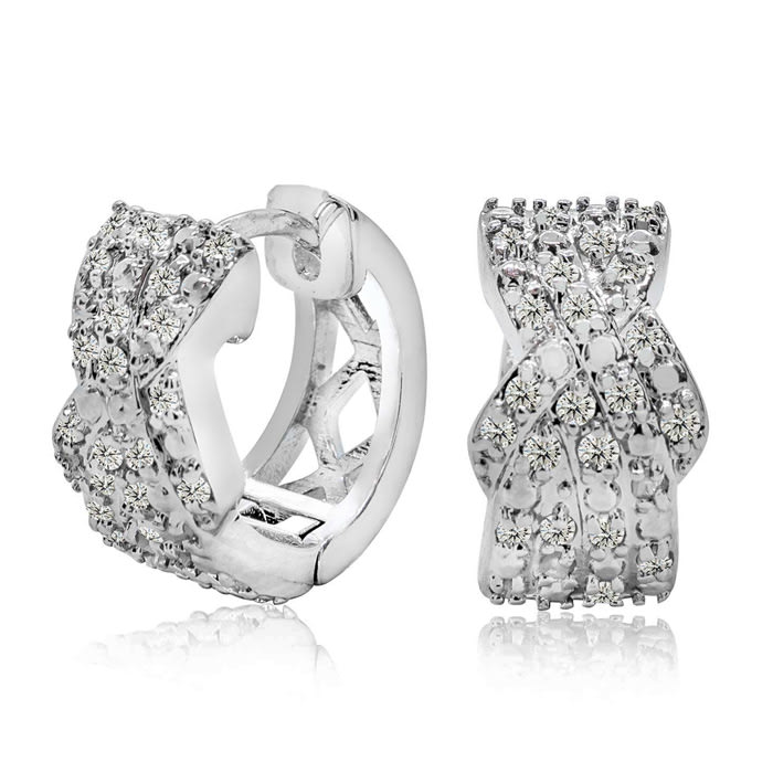 1/2 Carat Rose Cut Diamond Huggie Hoop Earrings, 1/2 Inch. Raw Natural Rose Cut Diamonds!