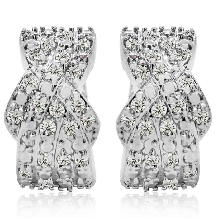 1/2 Carat Rose Cut Diamond Huggie Hoop Earrings, 1/2 Inch. Raw Natural Rose Cut Diamonds!