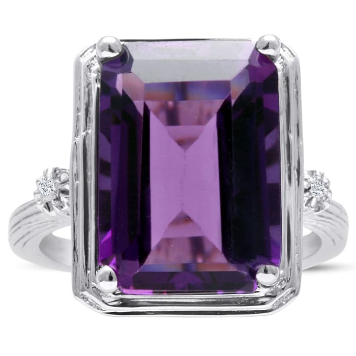 Amethyst Ring February Birthstone 10 Carat Amethyst Ring