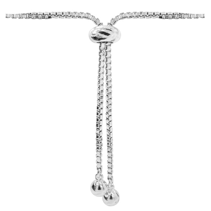 Diamond Accent Fish Adjustable Bolo Bracelet In Platinum Overlay, 7-10 Inches