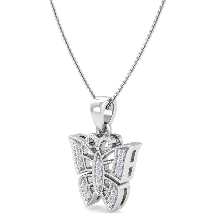 Diamond Butterfly Pendant in 1.4 Karat Gold™
