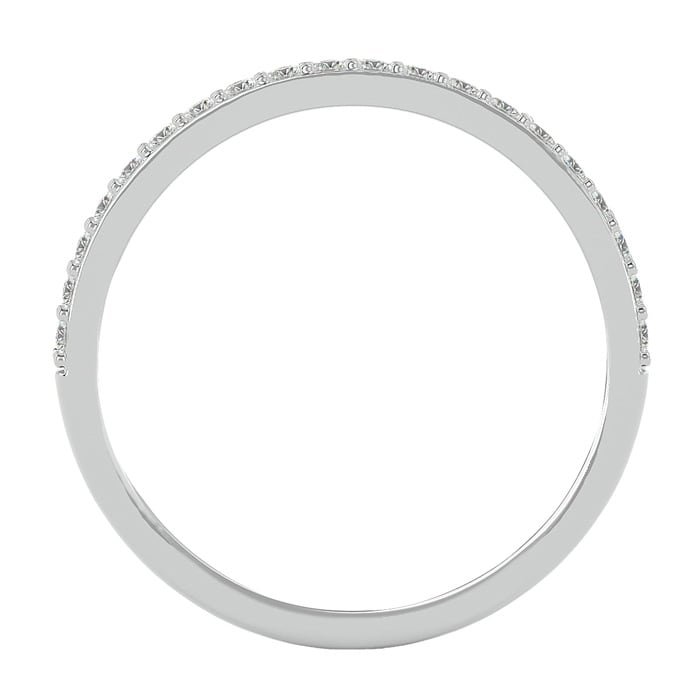 1/4 Carat Moissanite Matching Wedding Band In 14K White Gold