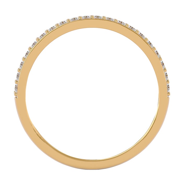 1/4 Carat Moissanite Matching Wedding Band In 14K Yellow Gold