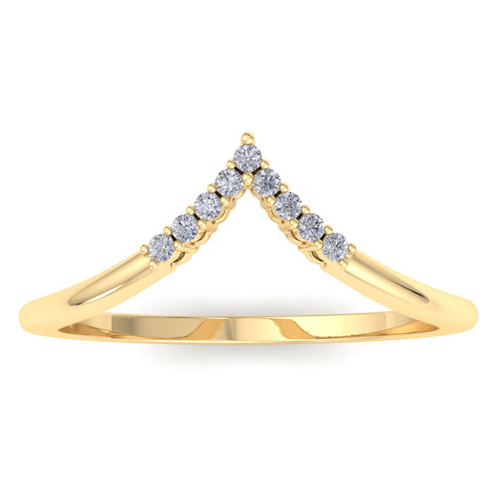 Thumb Rings 1 10 Carat Diamond Thumb Ring In 14 Karat Yellow Gold