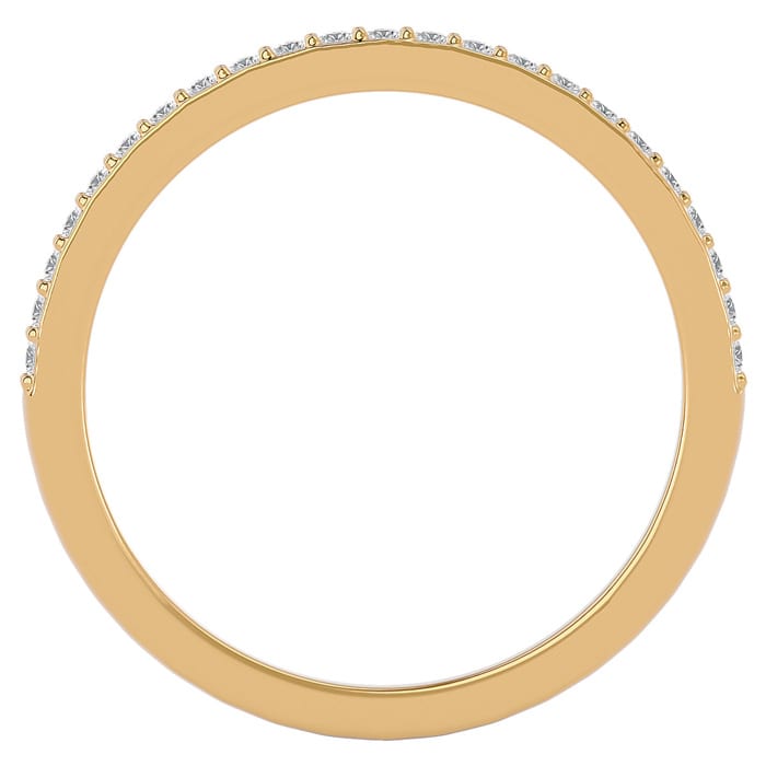 Choose from Your Exact Rings Size Of Yellow Gold Thumb Rings With 1/4 Carats Of Diamonds From SuperJeweler