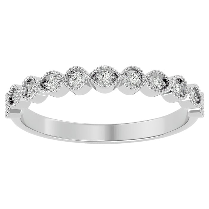 Thumb Rings Diamond 1 10 Carat Thumb Ring In 14 Karat White Gold