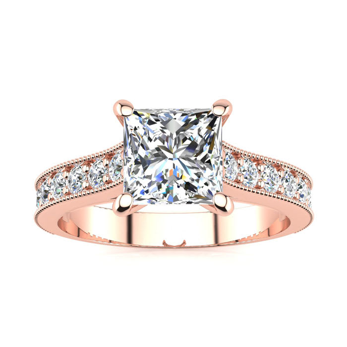 Rose gold 1 carat ring shop
