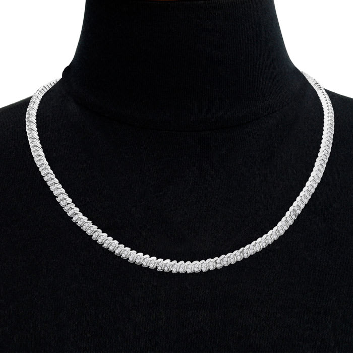 1 Carat Diamond Tennis Necklace, 17 Inches. Beautiful Brand New Diamond Necklace!