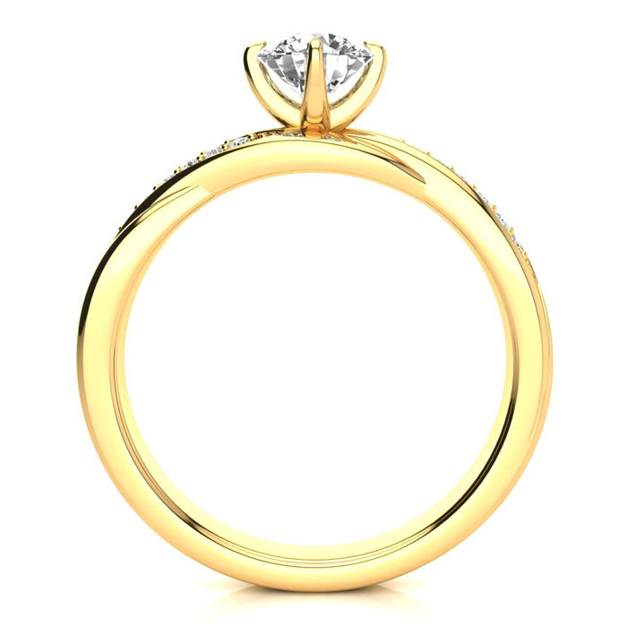 1/2 Carat Lab grown Diamond Engagement Ring In 14 Karat Yellow Gold