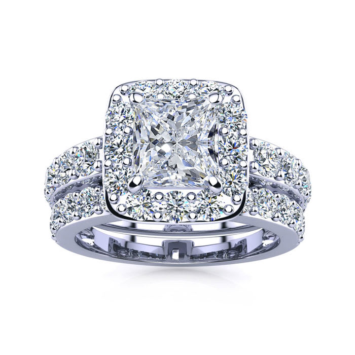Lab grown diamond bridal set shop