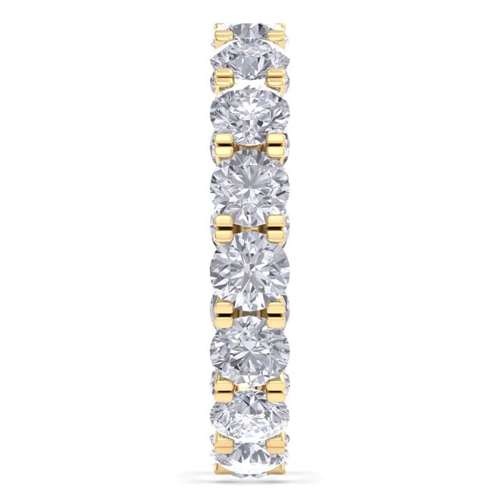 4 Carat Lab Grown Diamond Eternity Ring In 14 Karat Yellow Gold, Ring Size 5.5