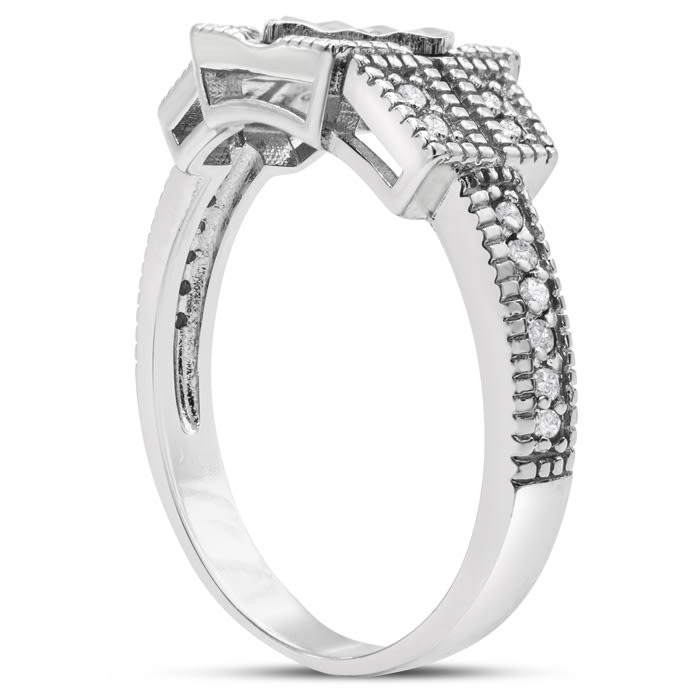 1/4 Carat Diamond Ring In Sterling Silver